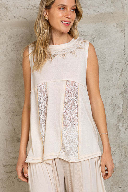 POL - Lace Cami Ivory