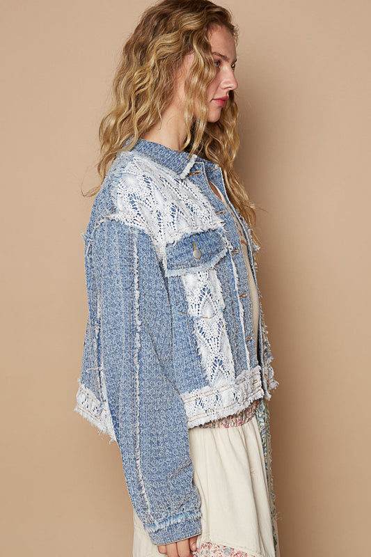 POL - Embroidered Jacket Denim Blue