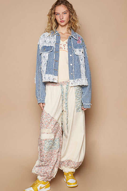 POL - Embroidered Jacket Denim Blue