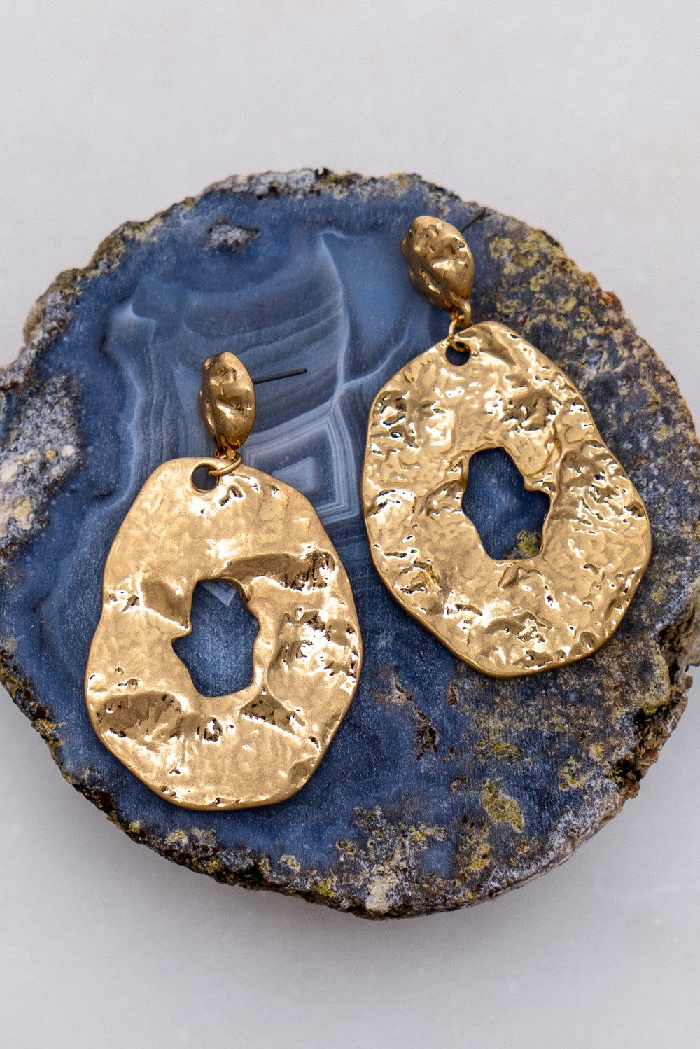 Gold Nugget Casting Earrings