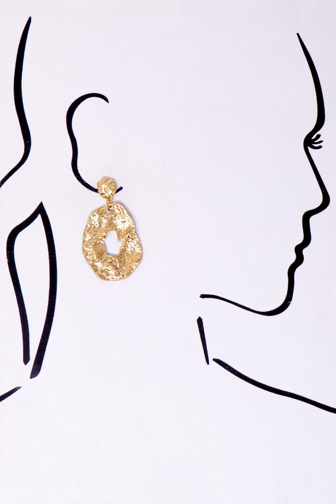 Gold Nugget Casting Earrings