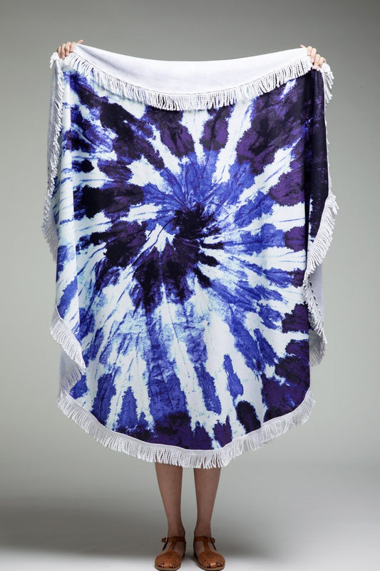 Tie-Dye Towel Blanket - Indigo