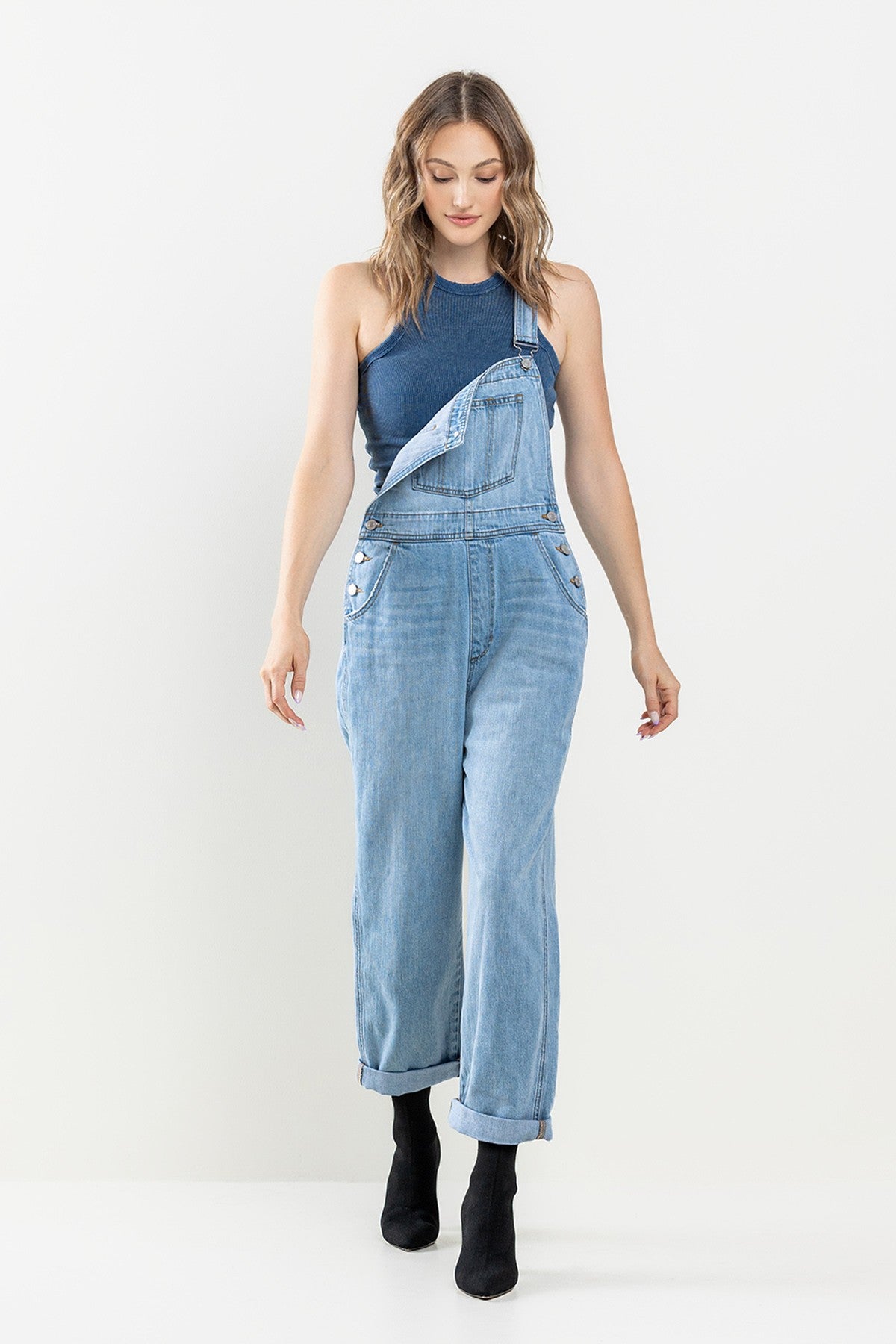 Light Wash Denim Overalls