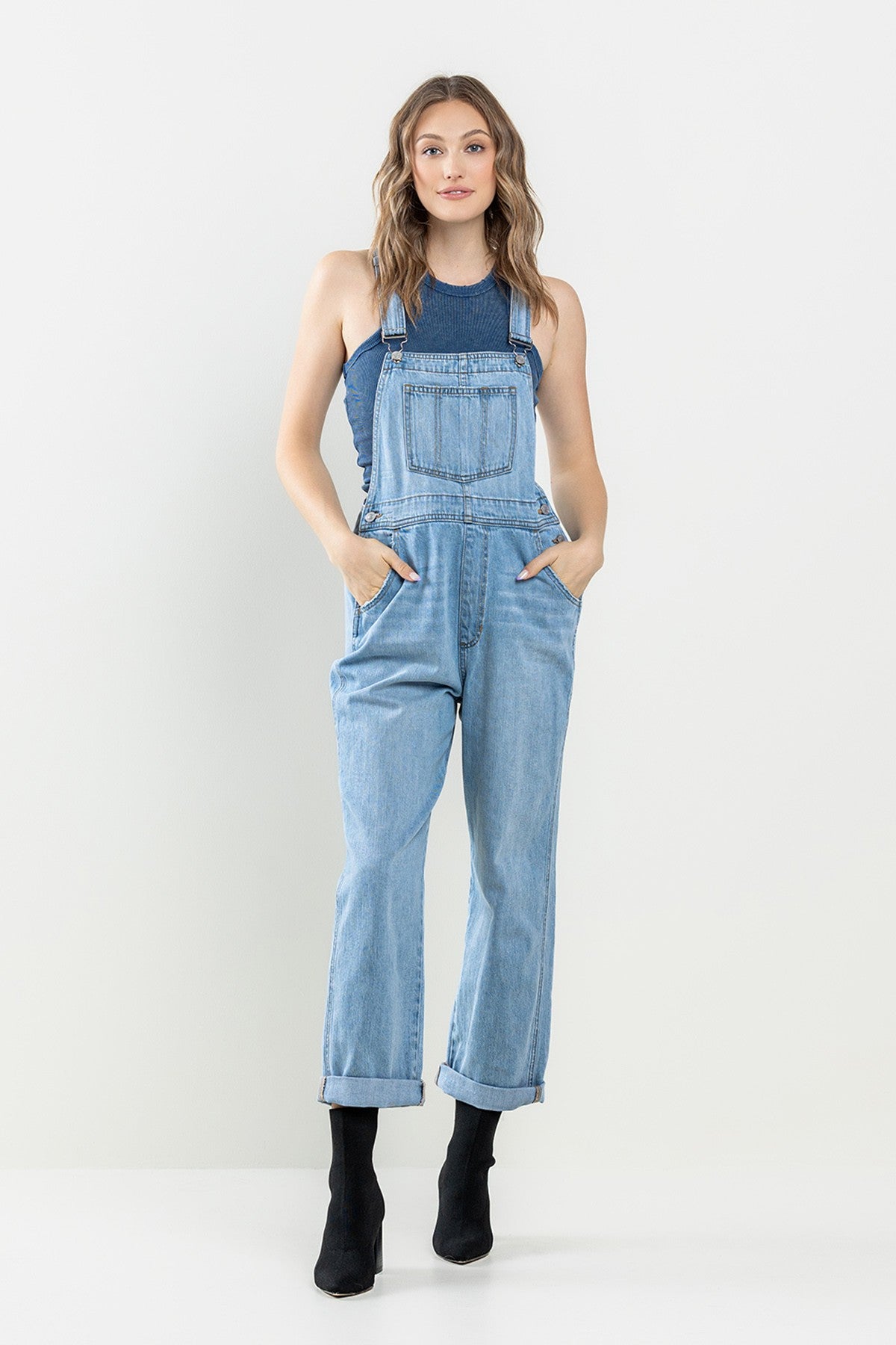 Light Wash Denim Overalls