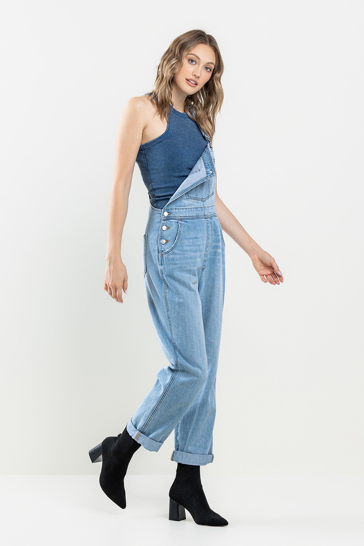 Light Wash Denim Overalls