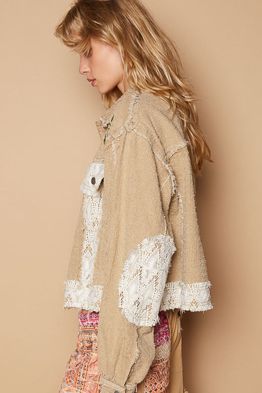 POL - Embroidered Jacket Sand