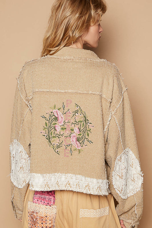 POL - Embroidered Jacket Sand