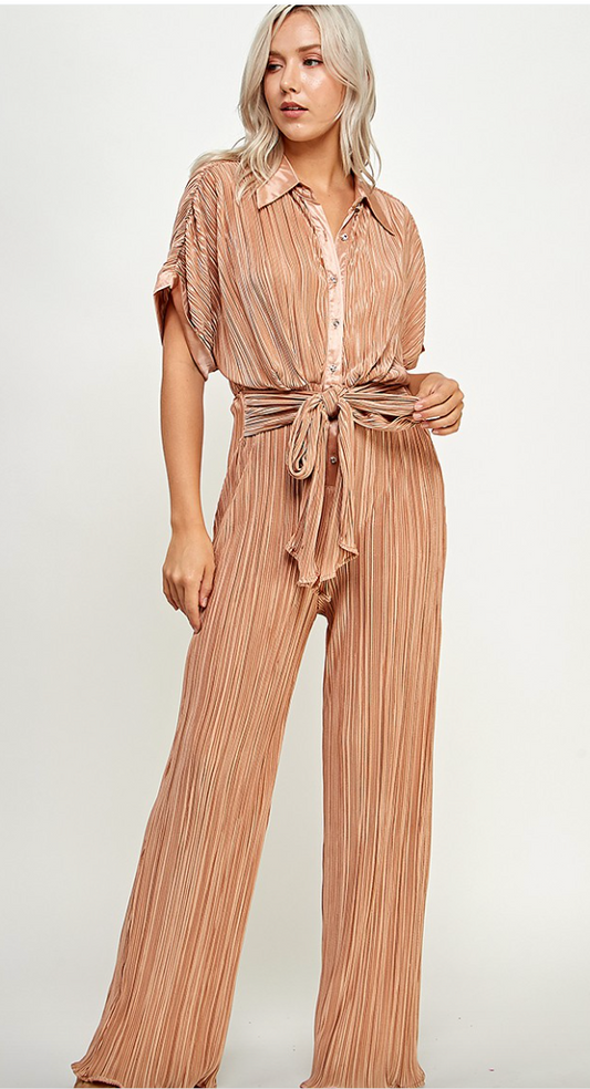 Pleated Jumpsuit